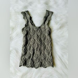 Free People intimately scalloped square neck tank small